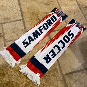 Two Samford University Soccer scarves
